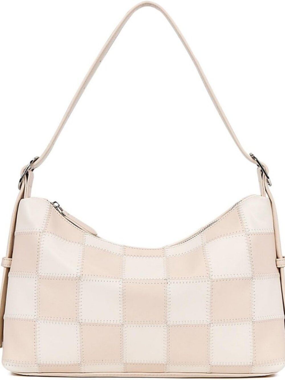 Chic Checkered Black & White Crossbody Bag | Trendy Leather Tote & Hobo Handbag
